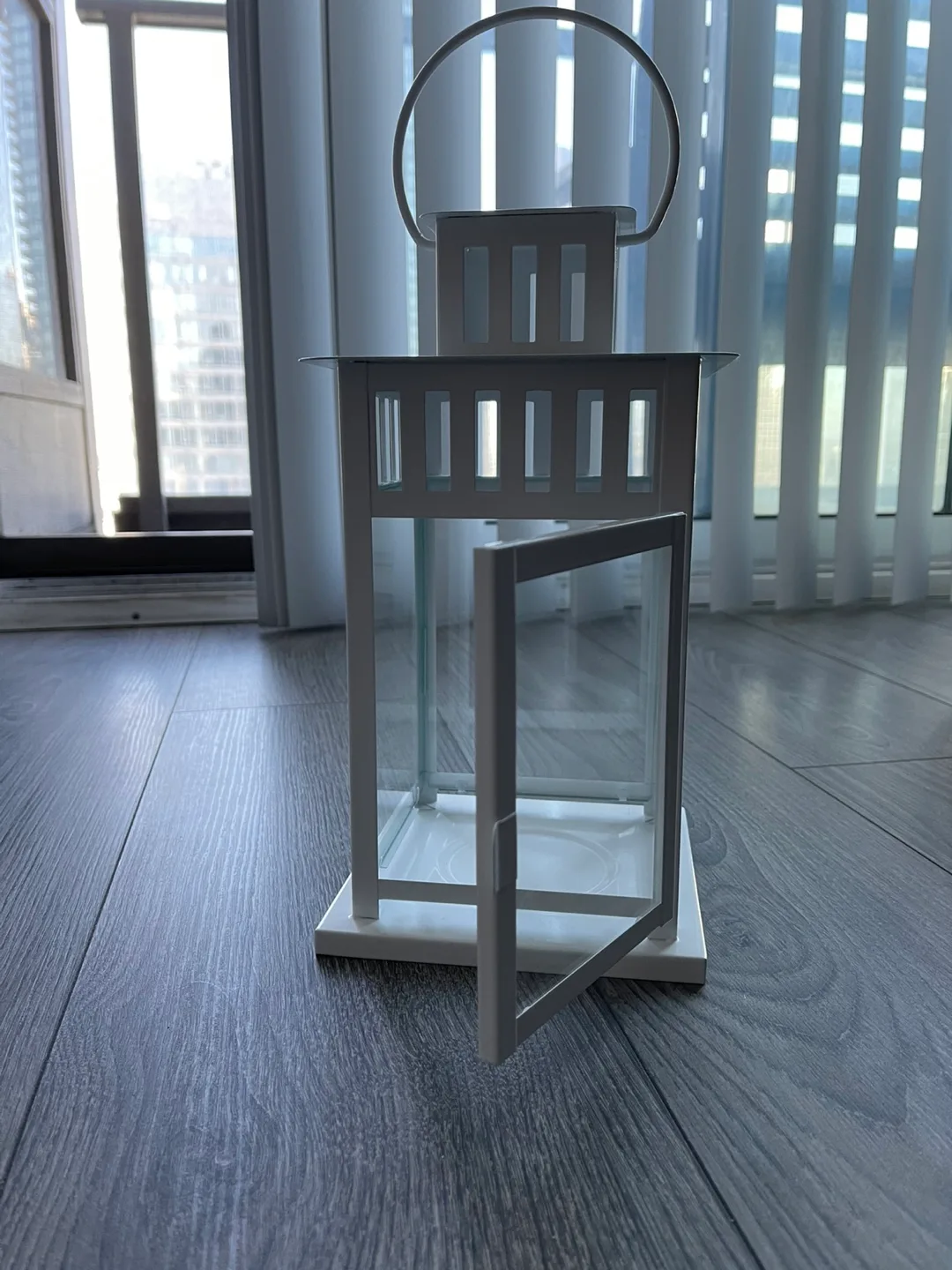 IKEA BORRBY White Metal Lantern thumbnail
