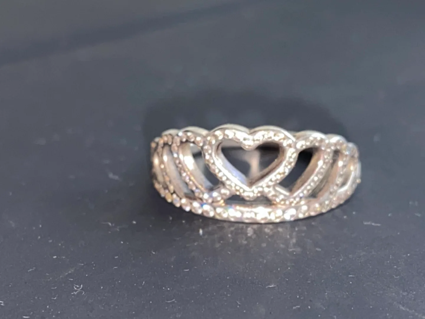 Authentic Pandora Tiara of Hearts Crown Ring image indicator(4)