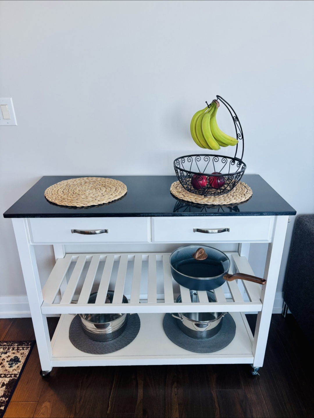 Kitchen Island with Granite Top and wheels - photo 2