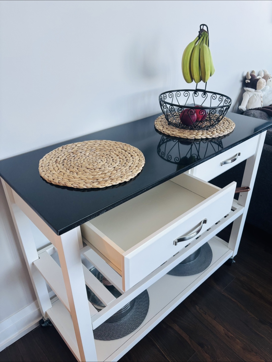 Kitchen Island with Granite Top and wheels - photo 3