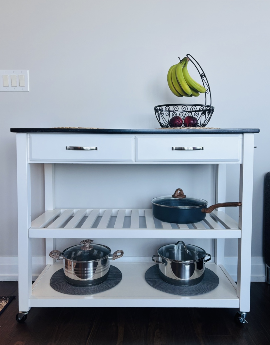 Kitchen Island with Granite Top and wheels