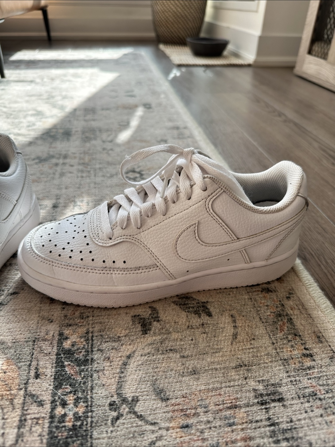 Nike Court Vision Low White Sneakers - photo 2