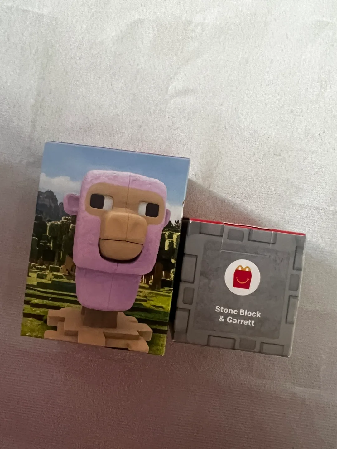 Minecraft Happy Meal Toys - Stone Block & Garrett thumbnail