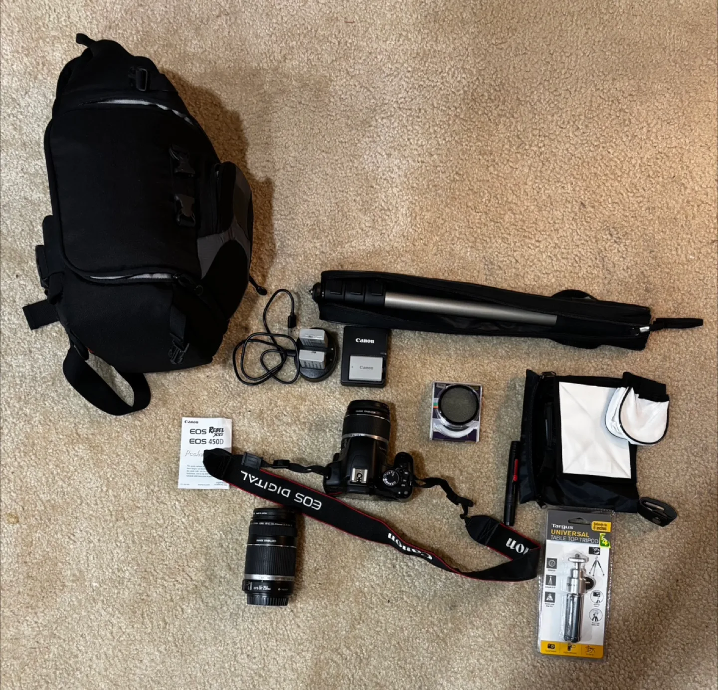 Canon DSLR Rebel 450D Advanced Camera Kit thumbnail