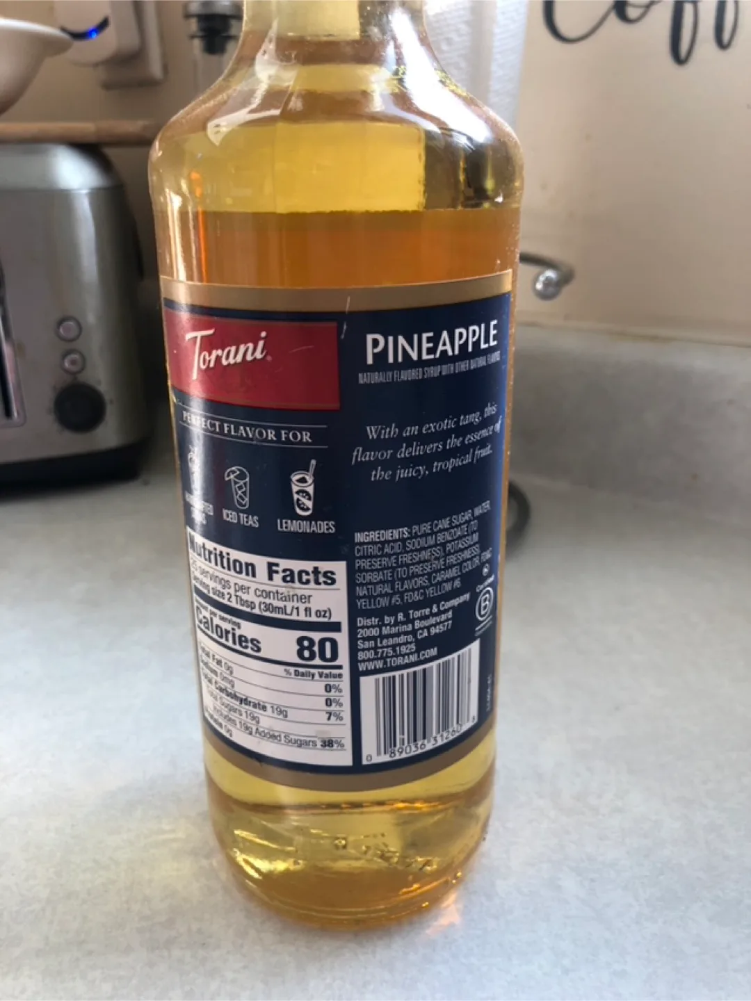 Torani Sugar Free Peach Flavoured Syrup image indicator(6)