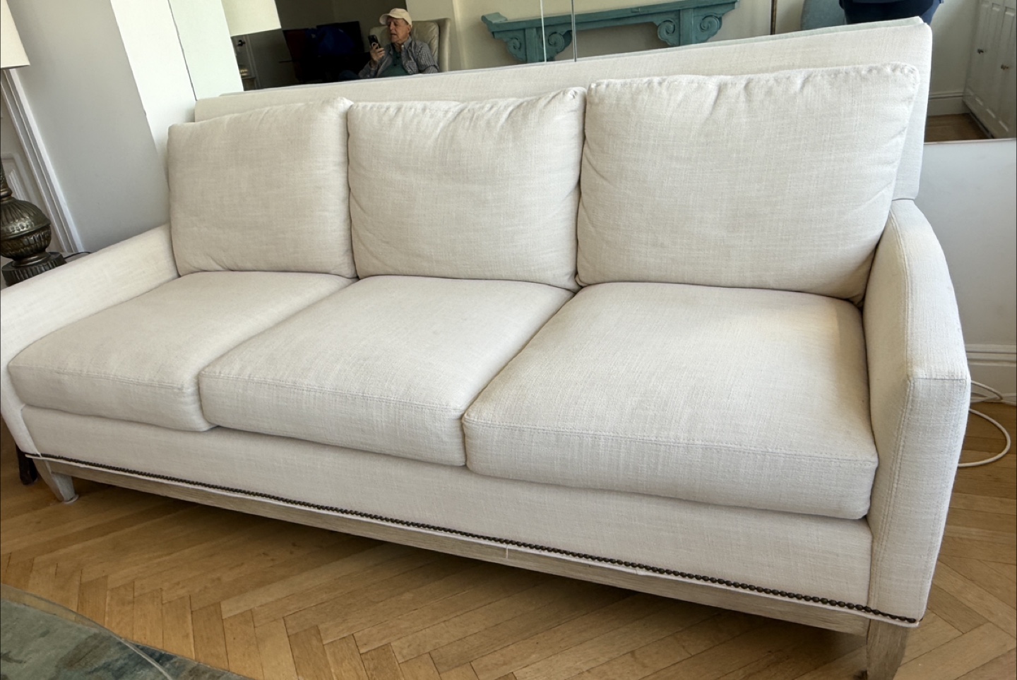 Arhaus Dante Neutral Sofa with Wooden Legs - photo 2