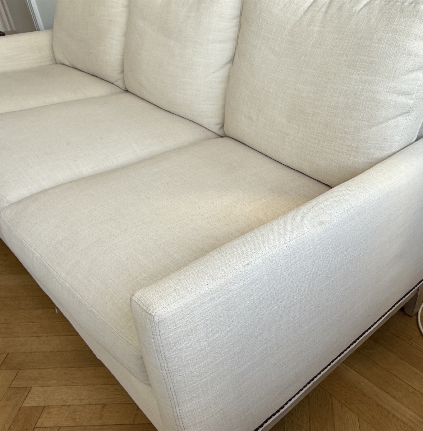 Arhaus Dante Neutral Sofa with Wooden Legs - photo 3