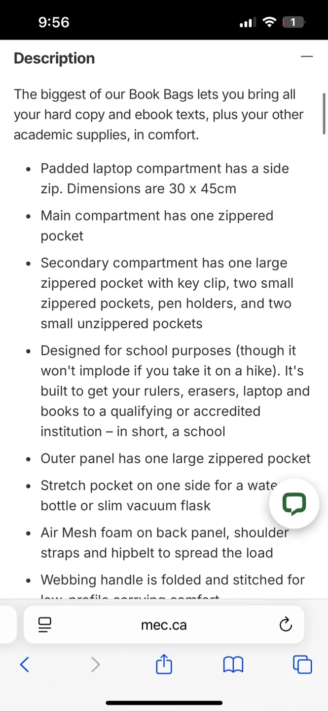 MEC 30L Campus Backpack Black image indicator(7)