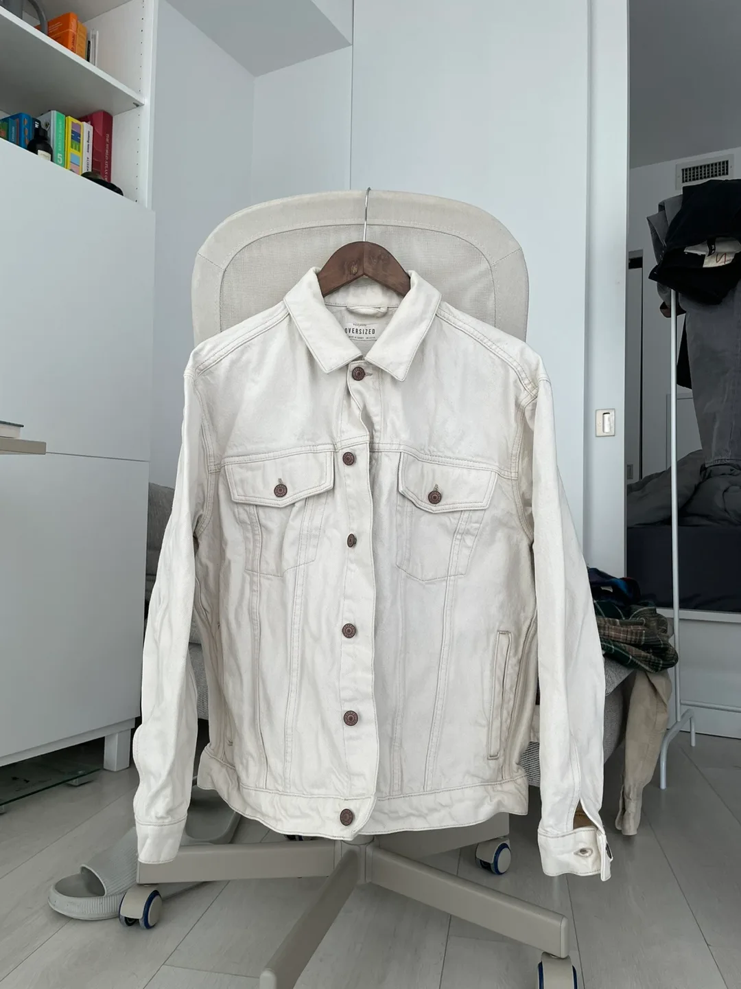 Topman cream-coloured denim jacket thumbnail