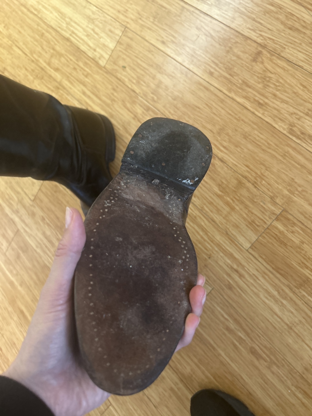 Black Leather Riding Boots - photo 2