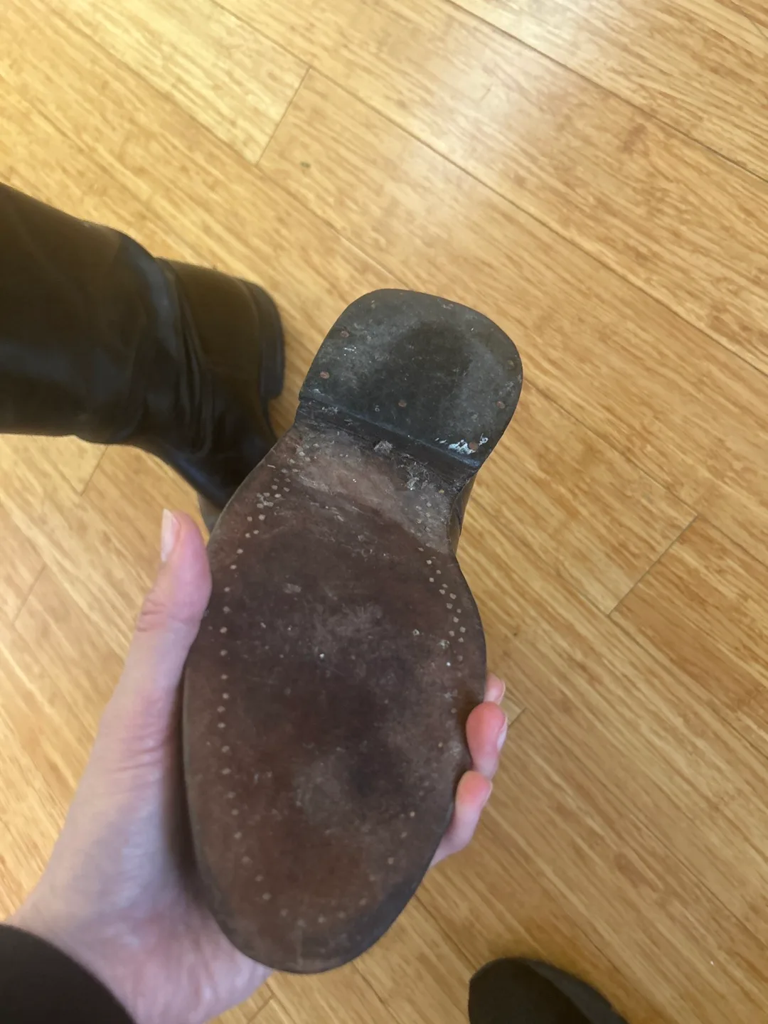 Black Leather Riding Boots image indicator(2)