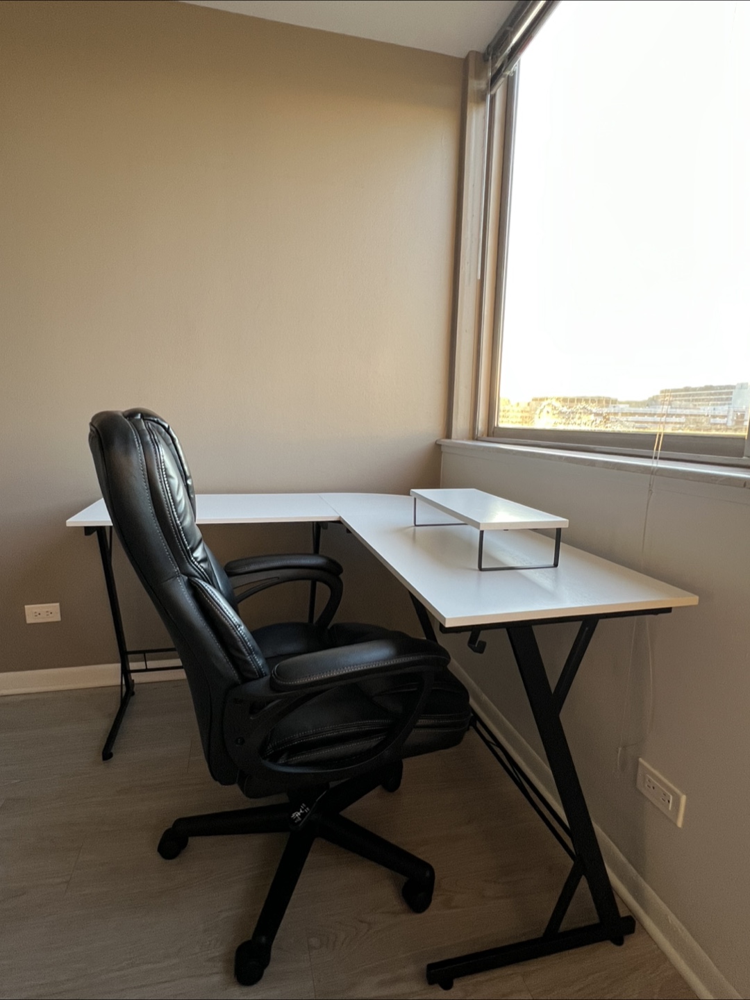 L-Shaped Computer Desk with Monitor Stand (Moving Out) - photo 4