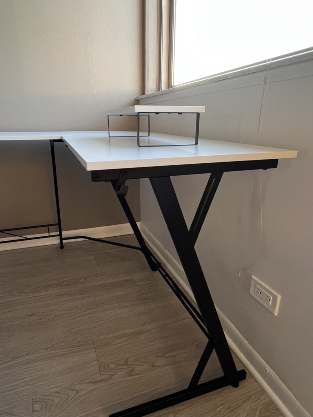L-Shaped Computer Desk with Monitor Stand (Moving Out) - photo 3