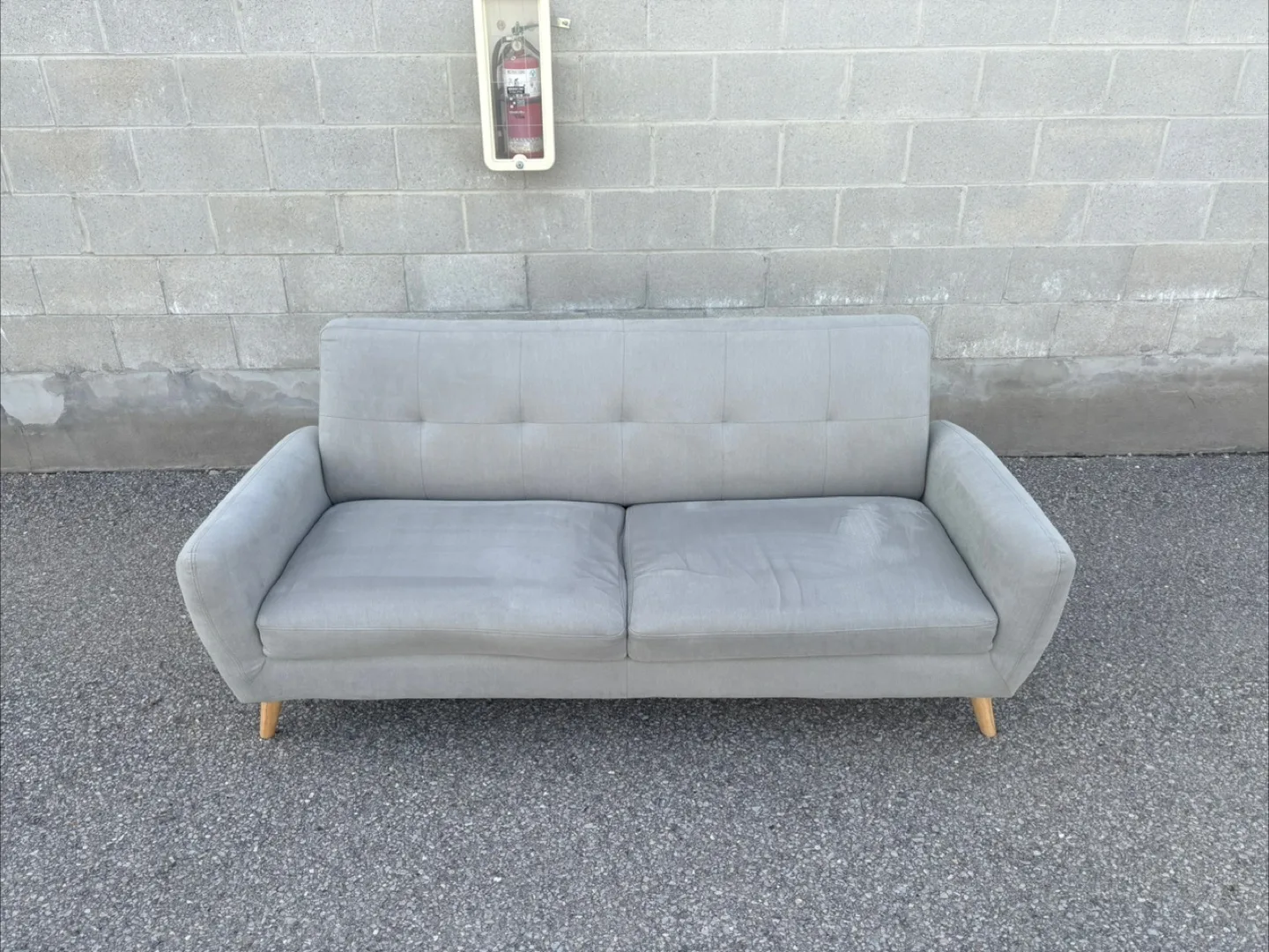 FREE DELIVERY✅ • GREY MODERN LOVE SEAT / COUCH / SOFA thumbnail