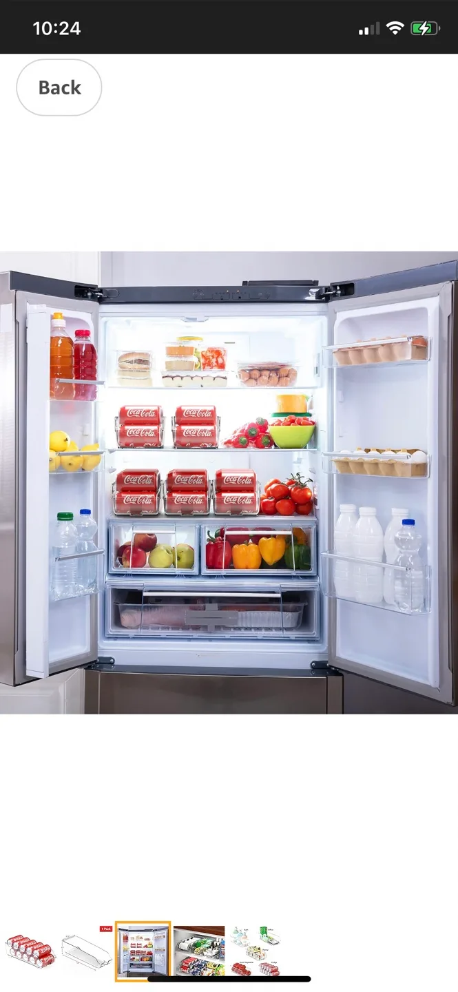 Clear Plastic Fridge Organizer image indicator(2)