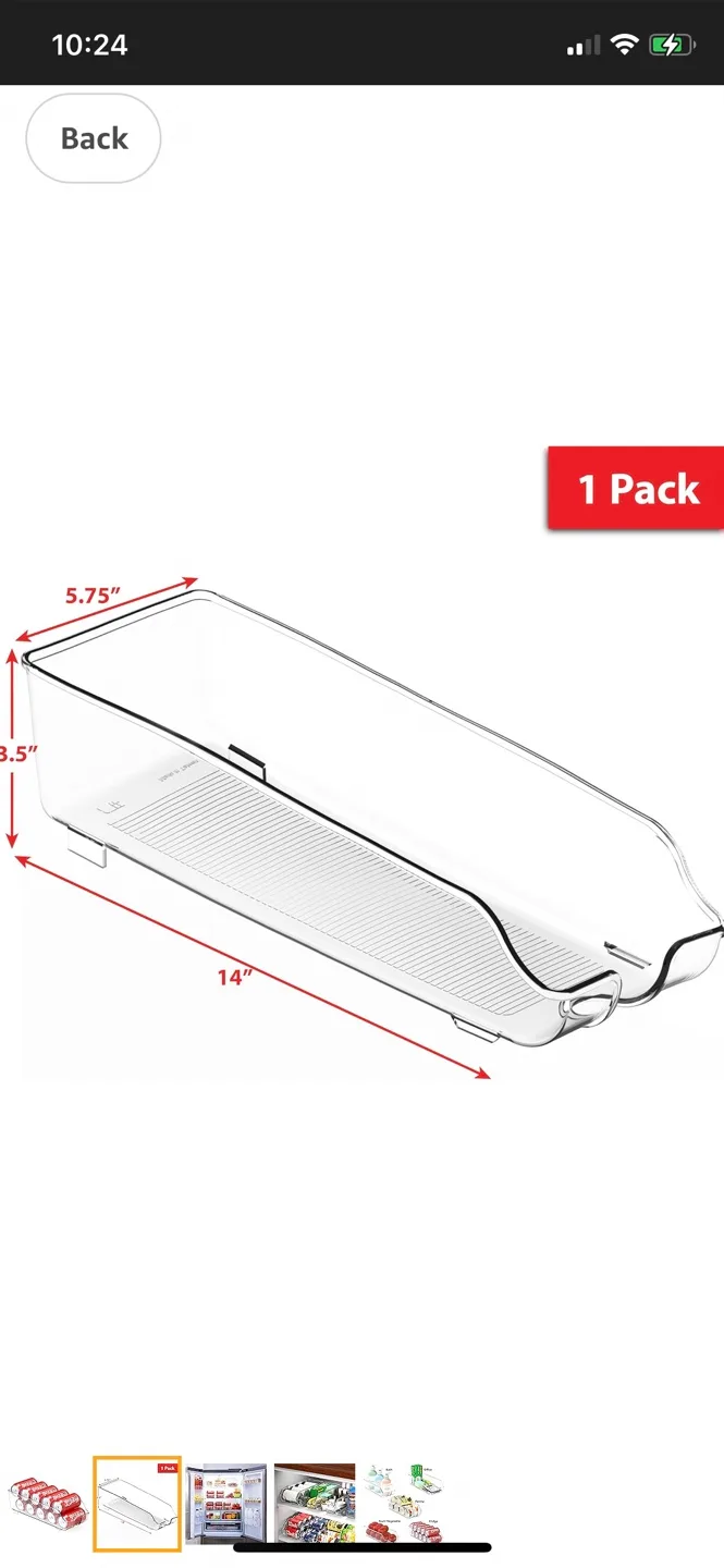 Clear Plastic Fridge Organizer image indicator(5)