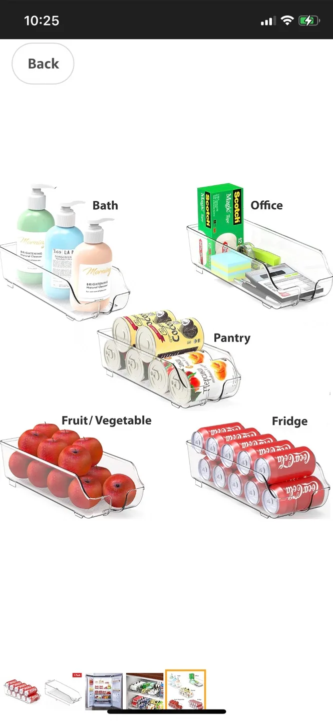 Clear Plastic Fridge Organizer image indicator(4)