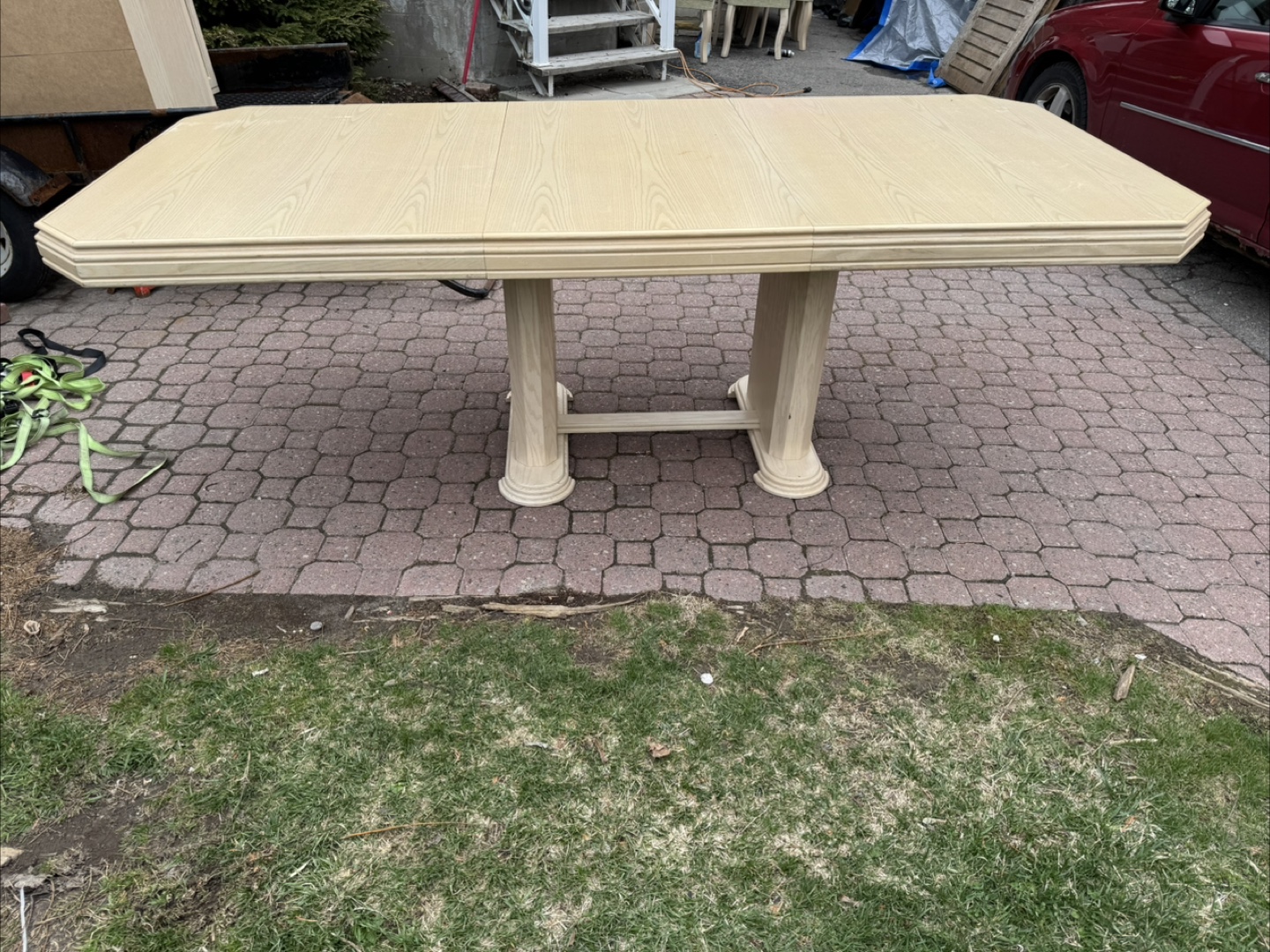 Extendable Dining Table - Light Oak Finish - photo 4