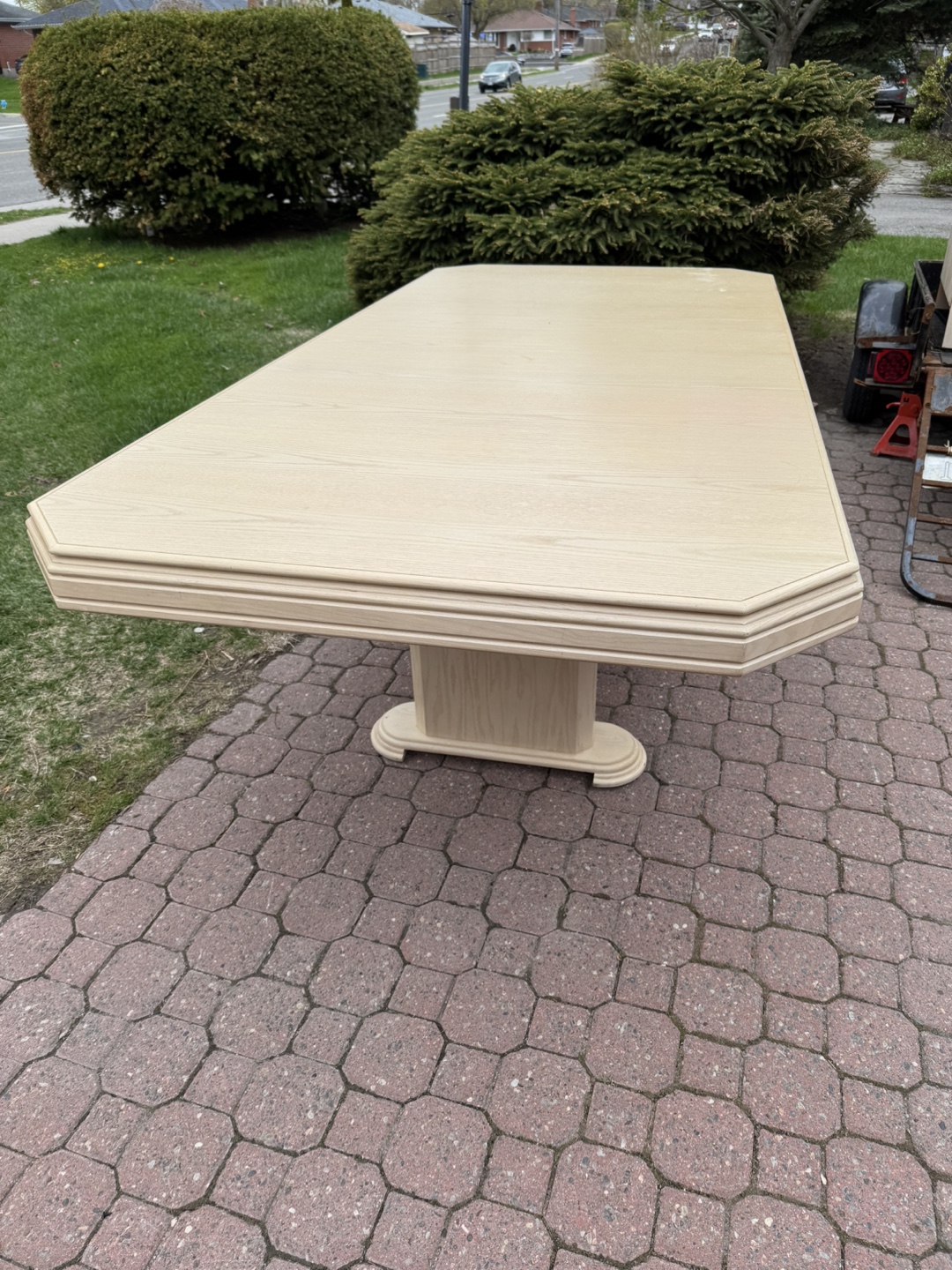 Extendable Dining Table - Light Oak Finish - photo 2
