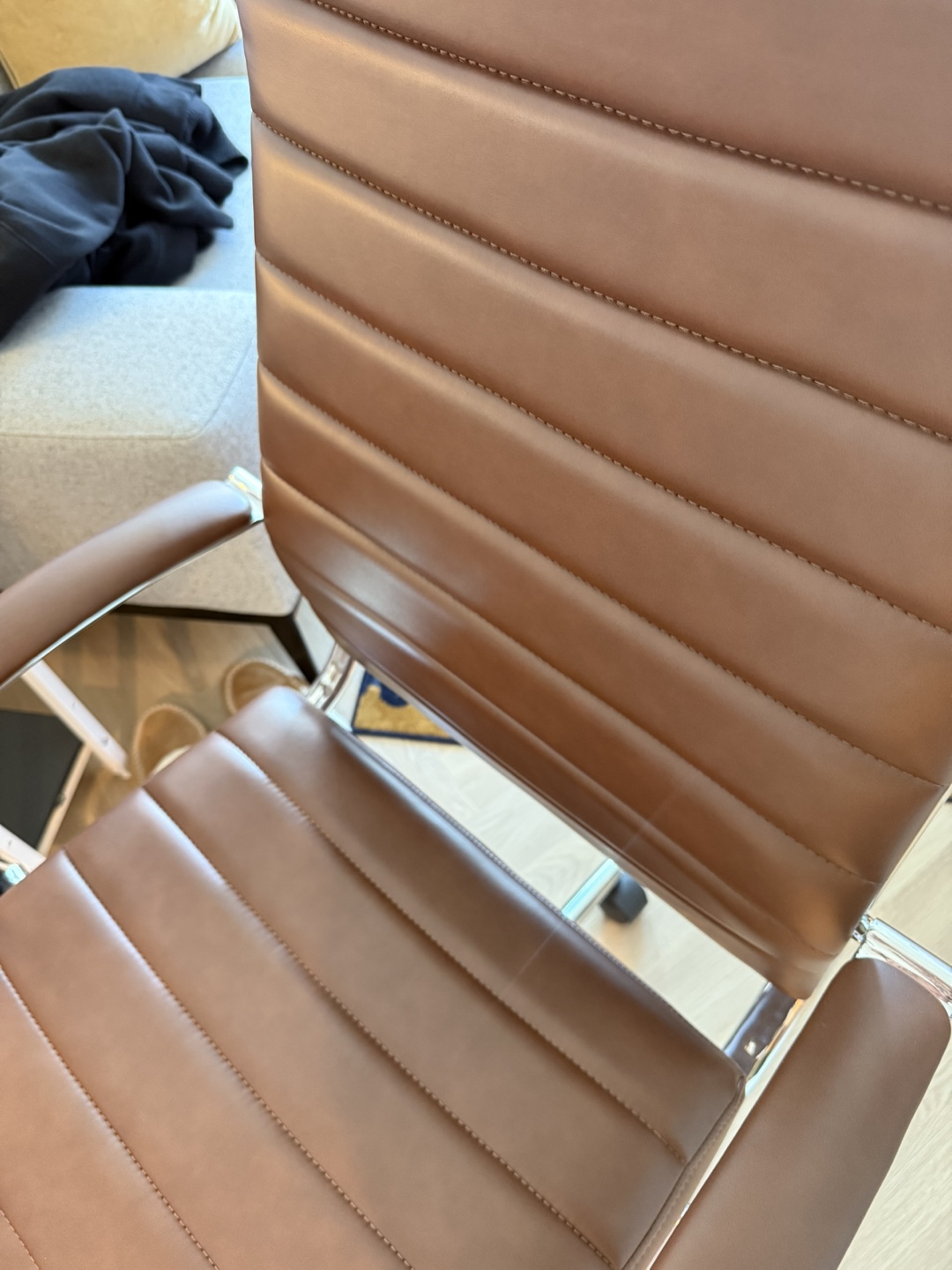 Brown Leather Office Chair - photo 4