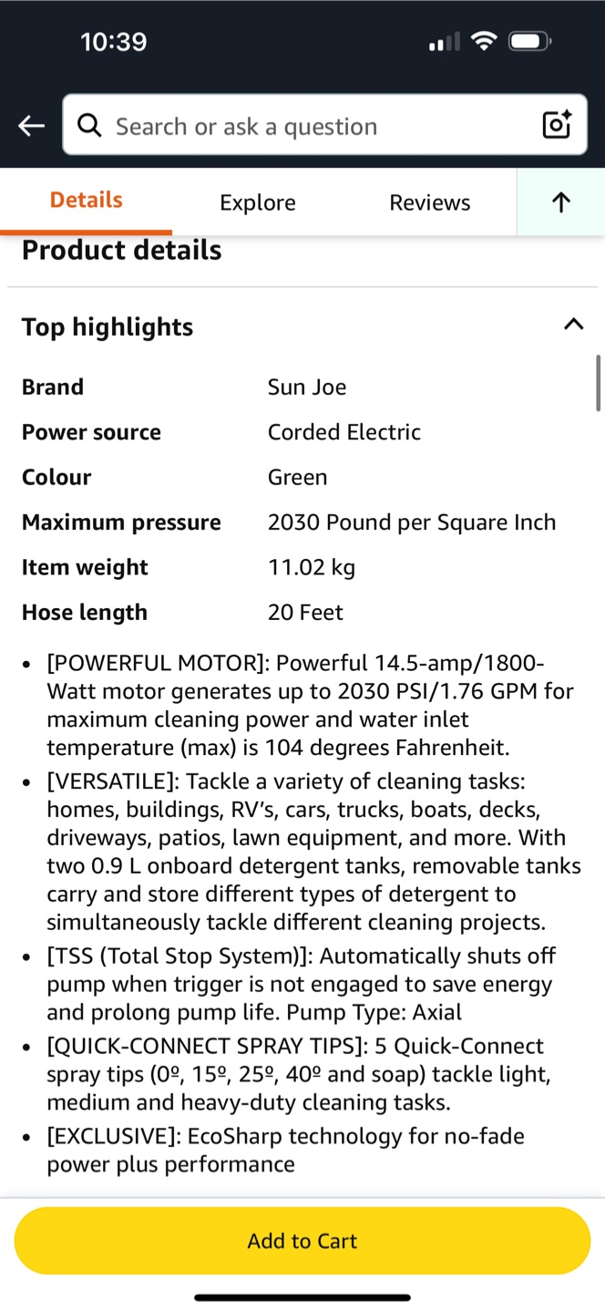Sun Joe SPX3000 14.5-Amp 2030 PSI Electric Pressure Washer - photo 3