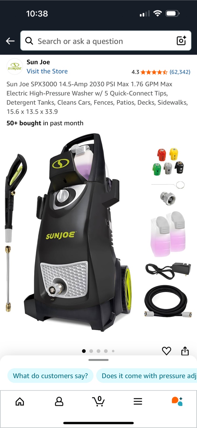 Sun Joe SPX3000 14.5-Amp 2030 PSI Electric Pressure Washer - photo 2