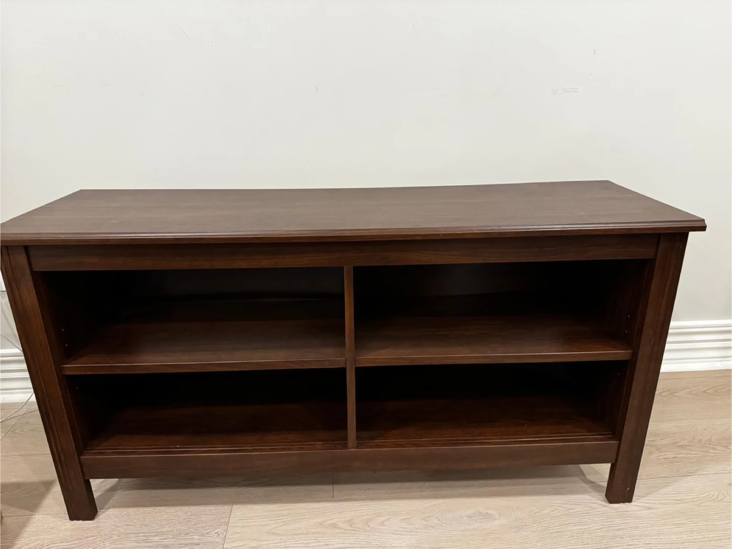 Dark Brown Wooden Media Console thumbnail