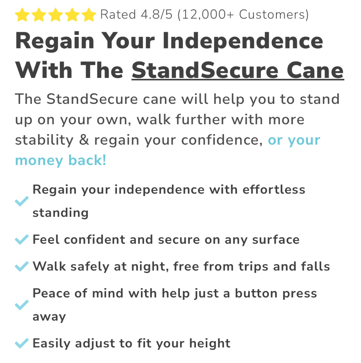 ✨✨Naxir StandSecure Orthopedic Support Cane - photo 3