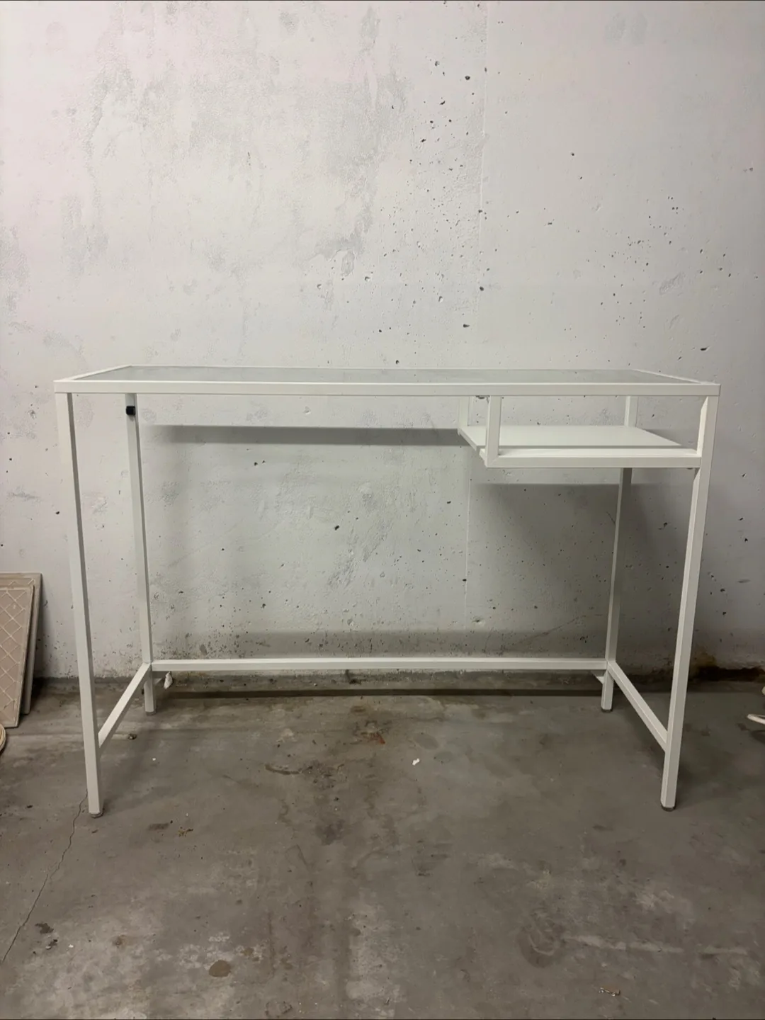 Metal Framed Glass Desk (MOVING - MUST BUY SUN MAY 11) thumbnail