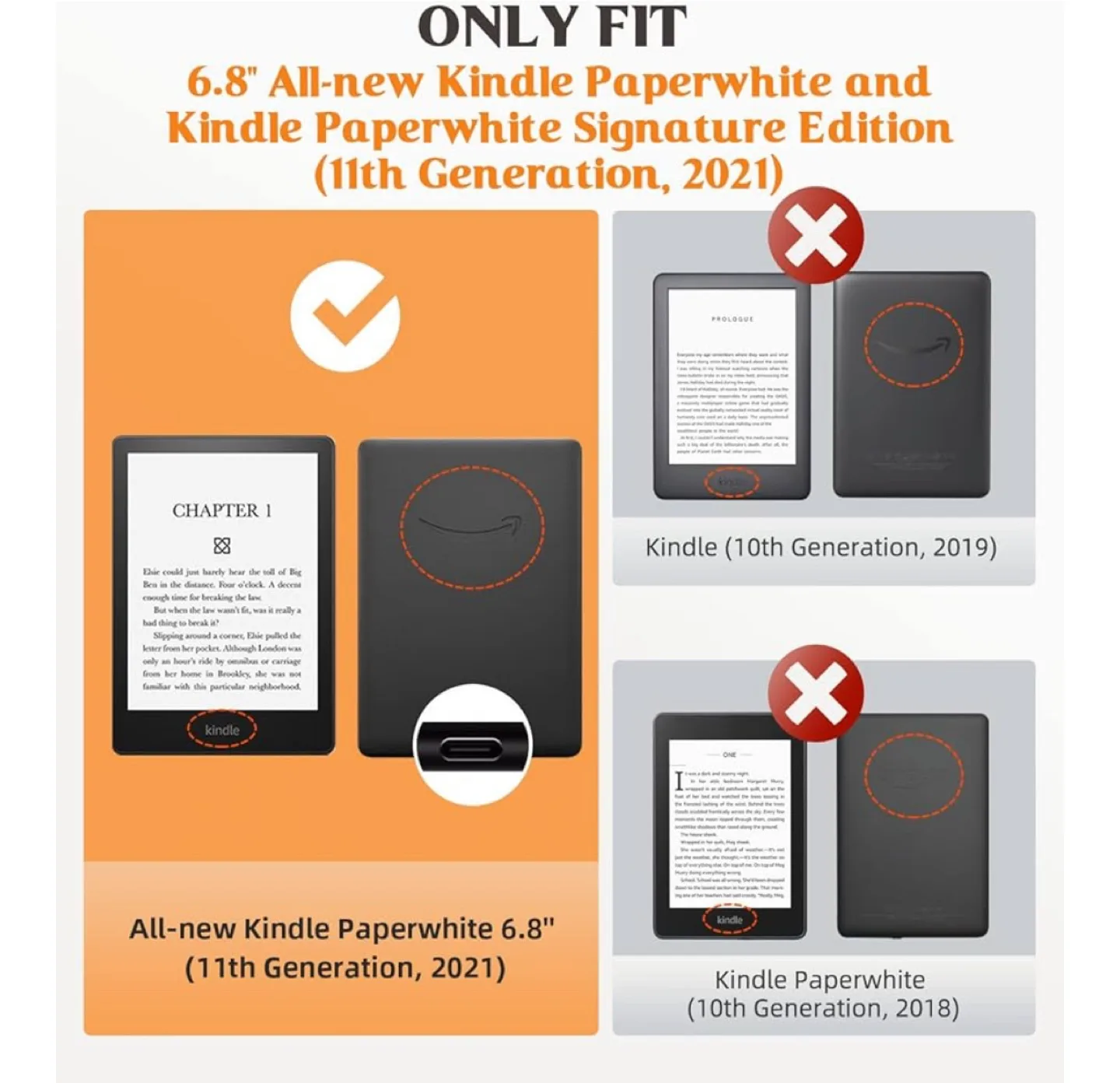 MoKo Case for 7"/6.8" Kindle Paperwhite(12th/11th Gen image indicator(2)