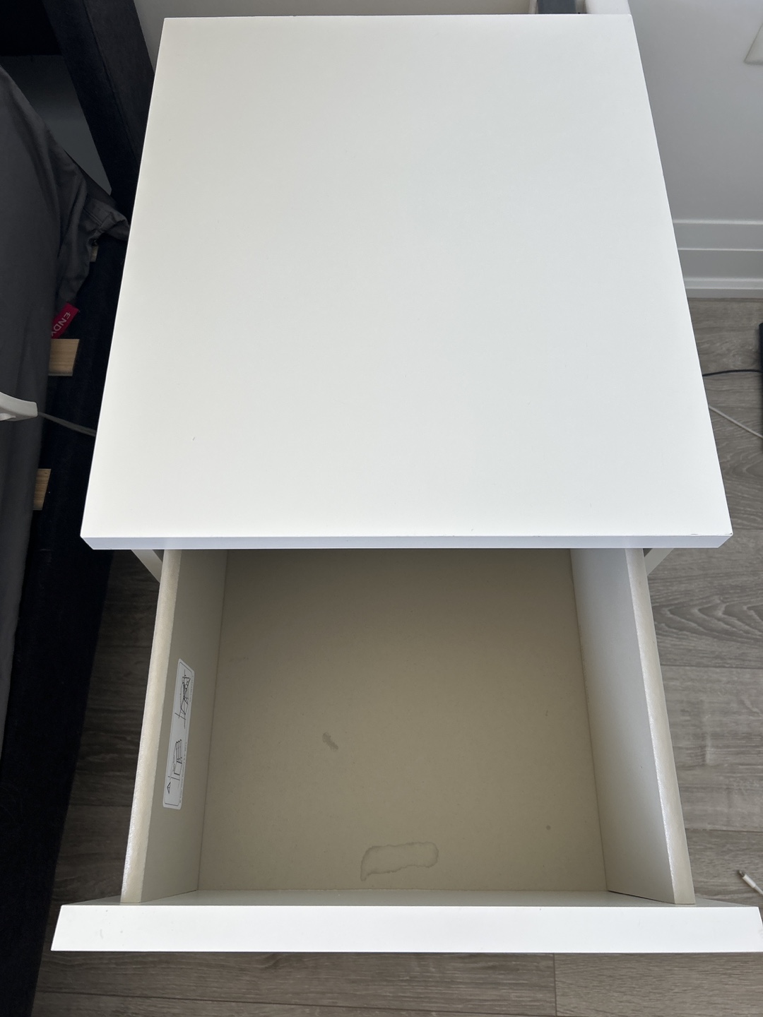 White Two-Drawer Nightstand - photo 3