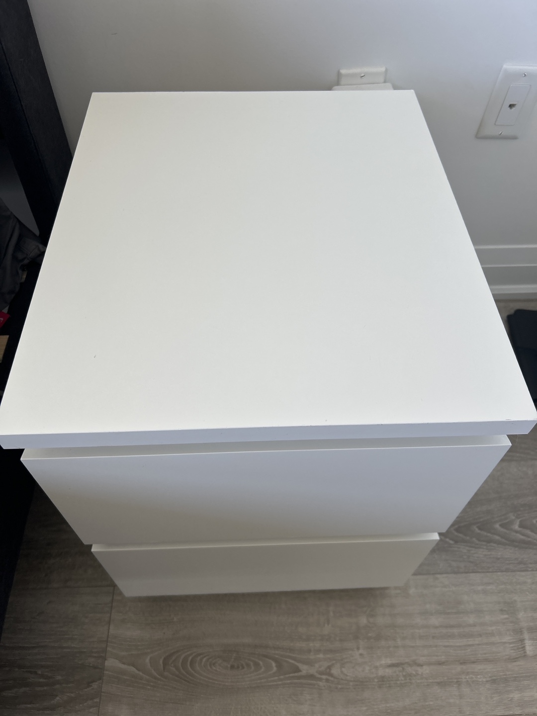White Two-Drawer Nightstand - photo 2