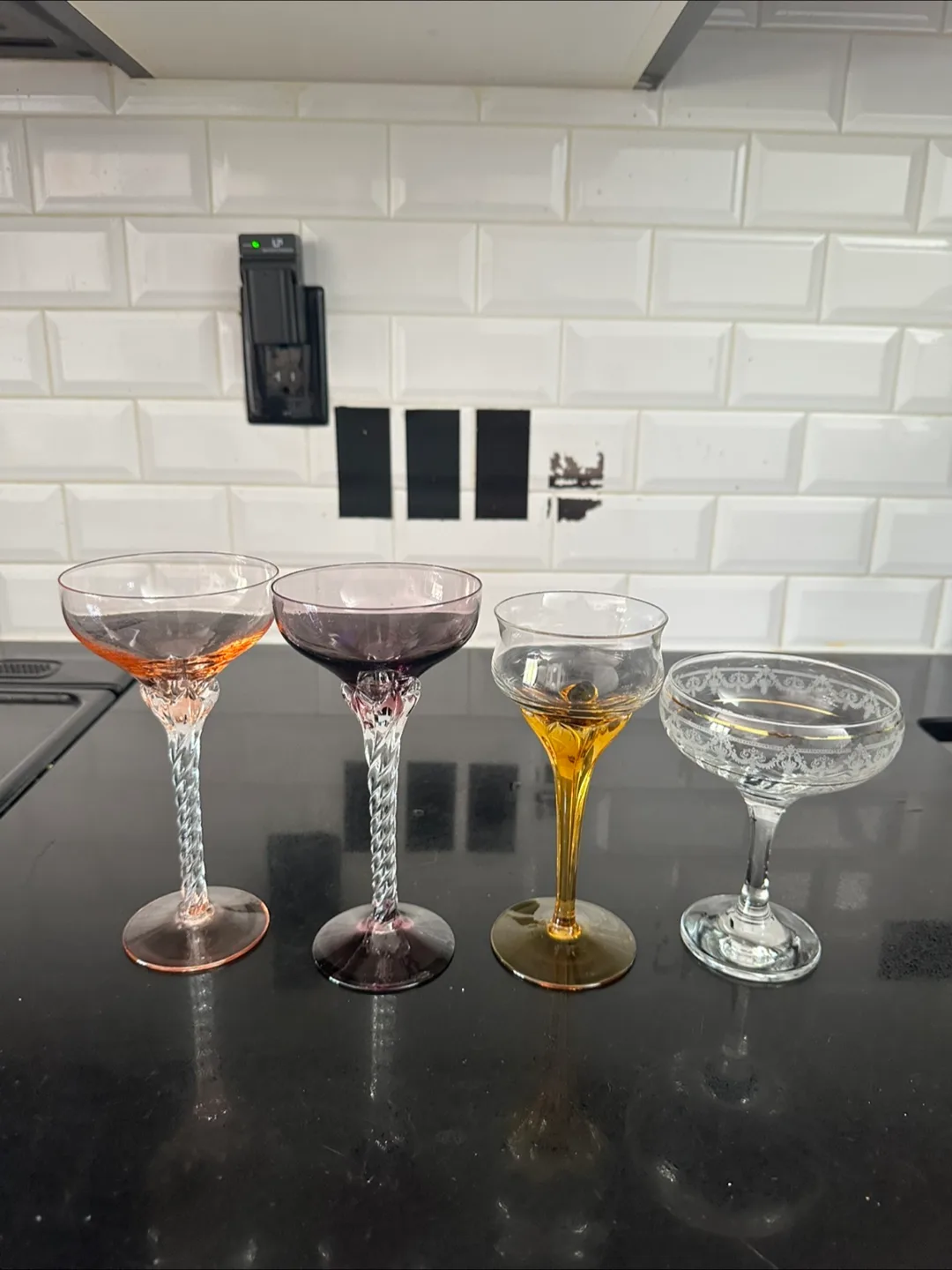 Set of Four Vintage Cocktail Glasses thumbnail
