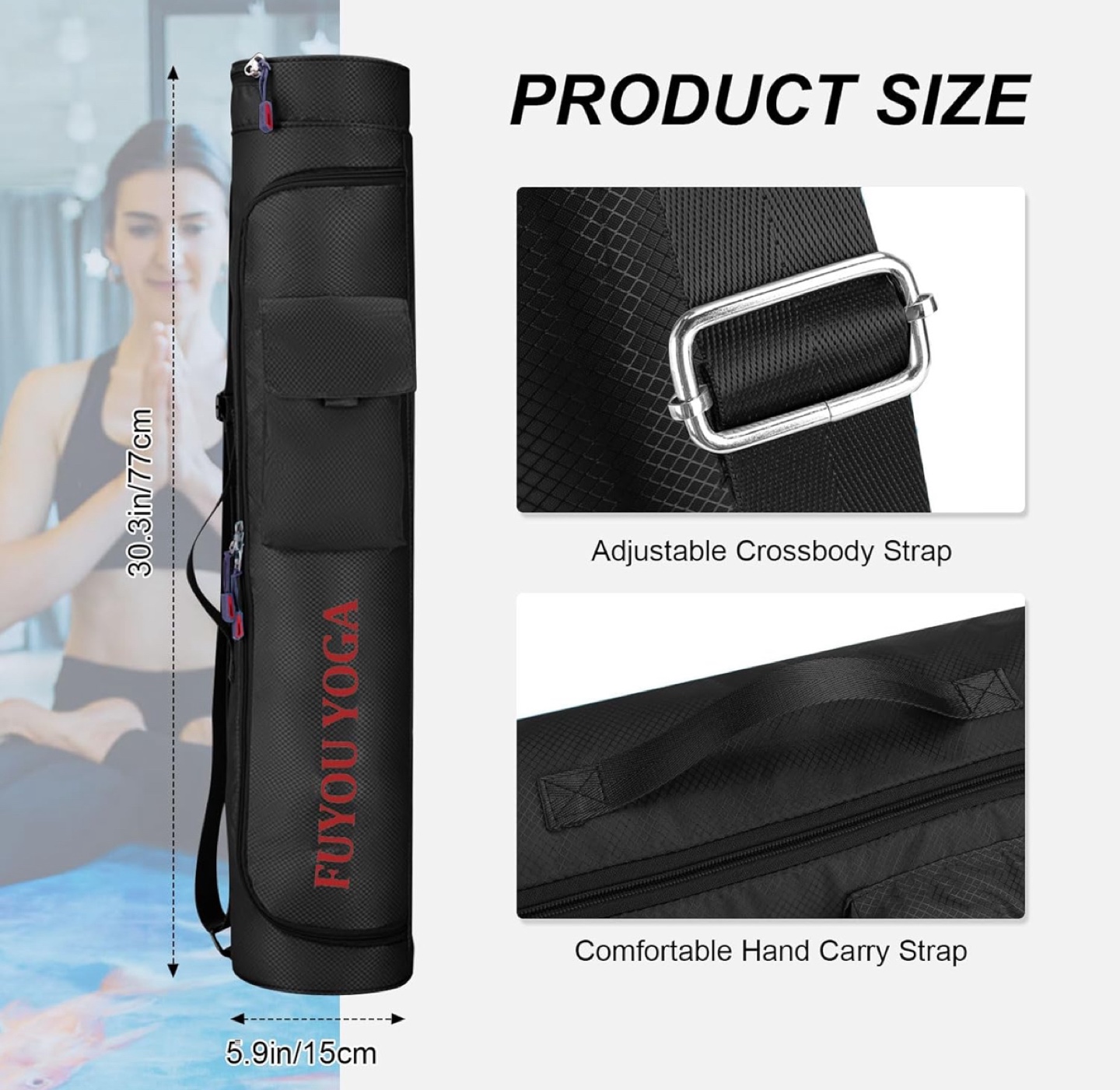 NEW - Yoga Mat Bag - Black - photo 4
