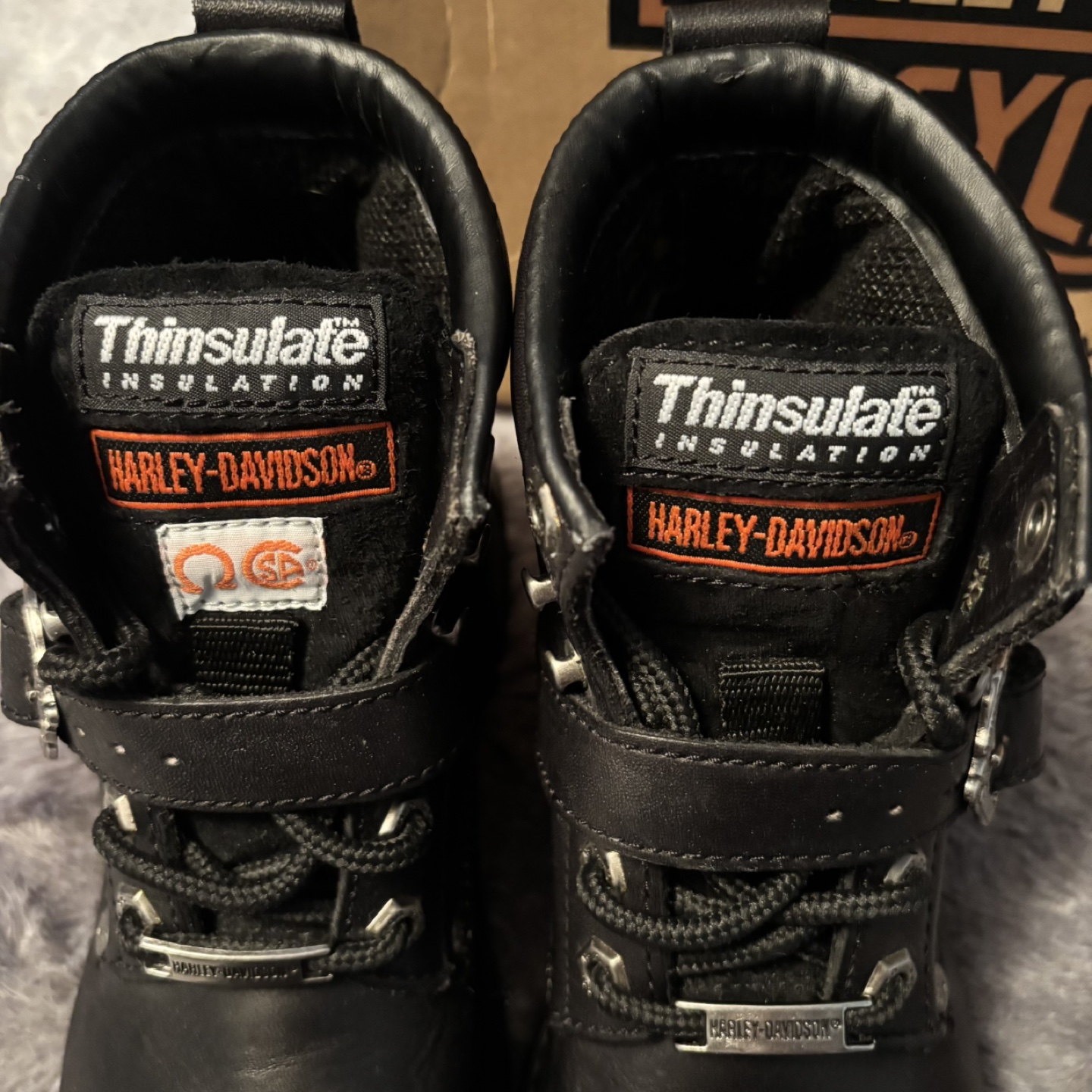 Harley-Davidson Women's  Black leather Boots  size 5 - photo 3