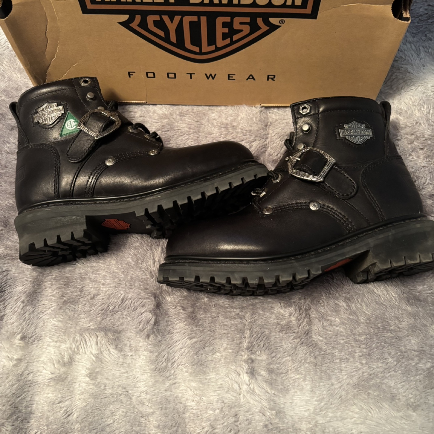 Harley-Davidson Women's  Black leather Boots  size 5 - photo 2