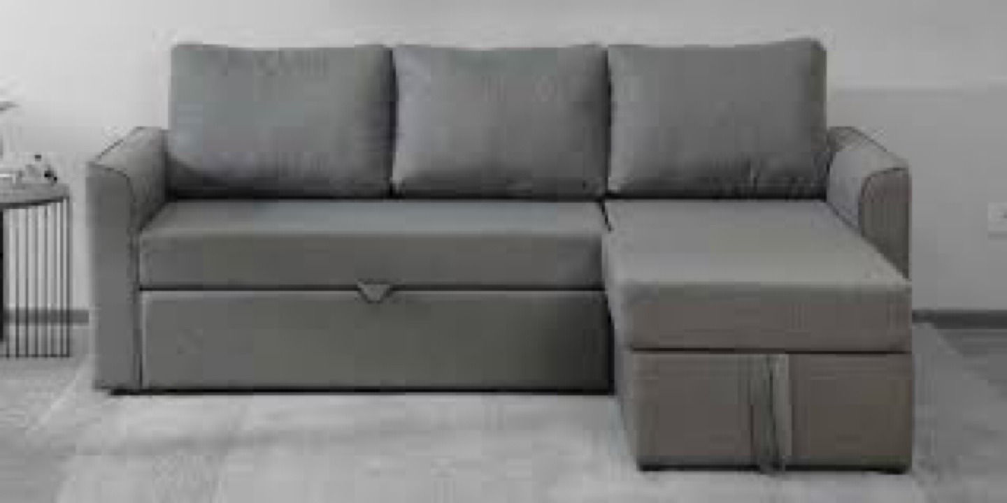 Grey Sectional Sofa with Storage - photo 5