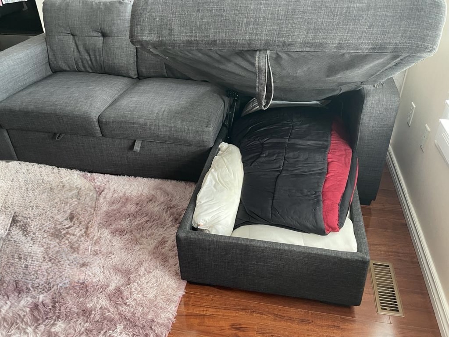 Grey Sectional Sofa with Storage - photo 3