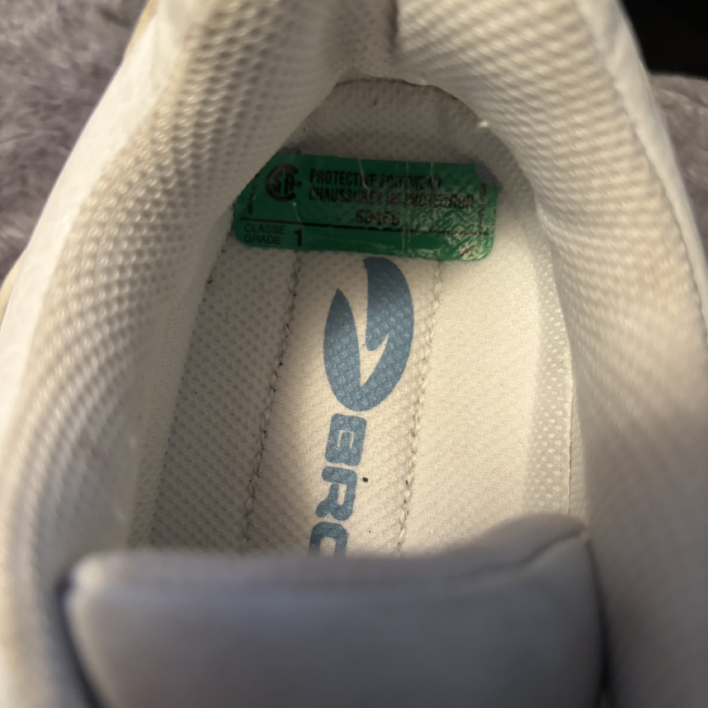 Brooks Women's Size 5 EE White and Blue Steel Toe Safety Shoes - photo 4