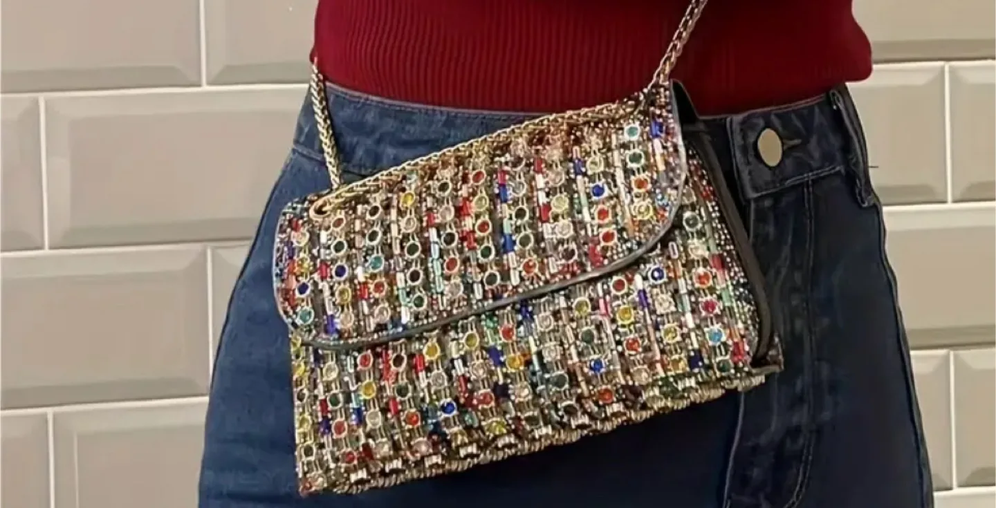 Multicoloured Crystal Crossbody Bag image indicator(2)