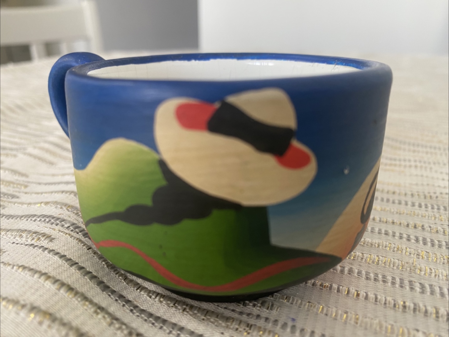 Hand-painted Bolivian ceramic mug