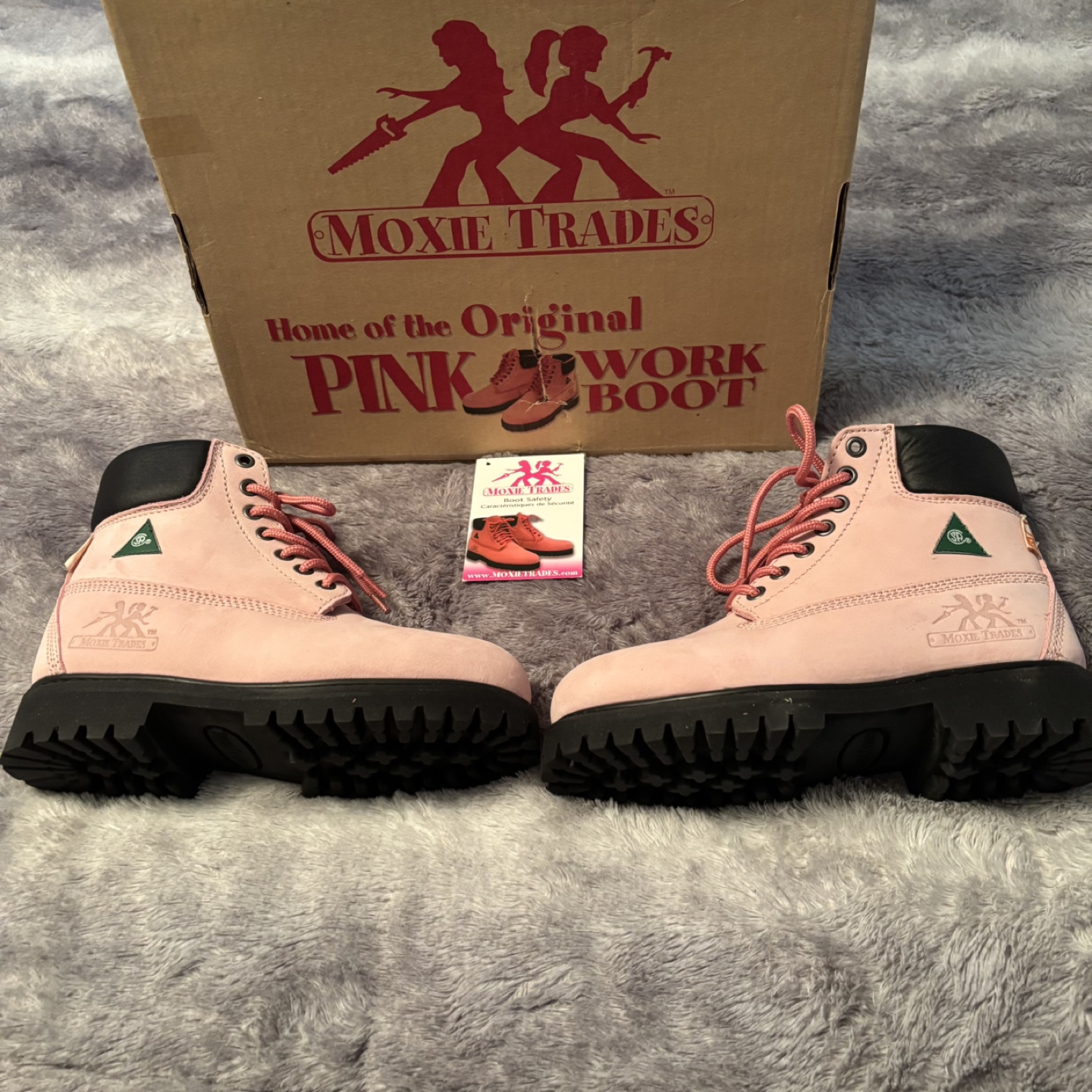 New Moxie Trades Pink Work Boots - photo 2