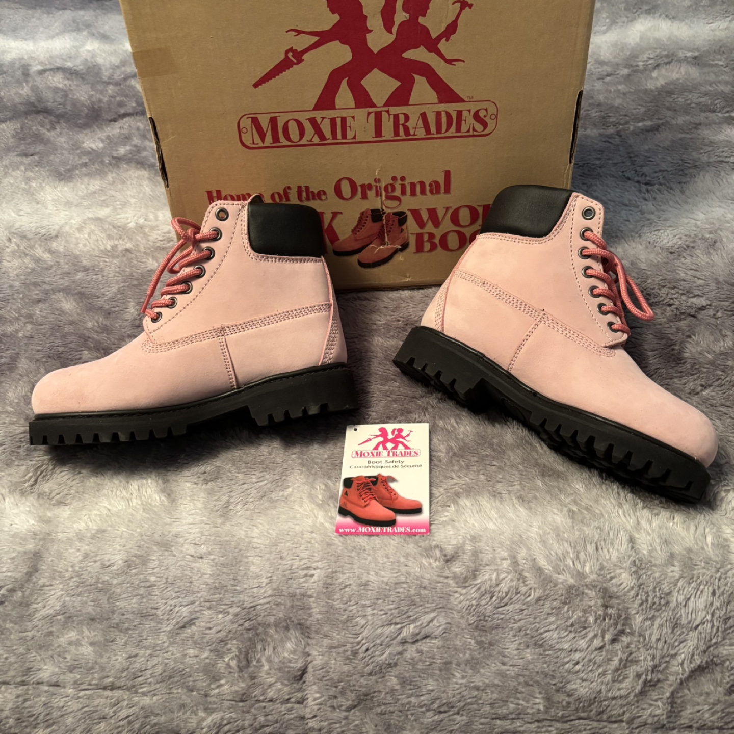 New Moxie Trades Pink Work Boots - photo 3