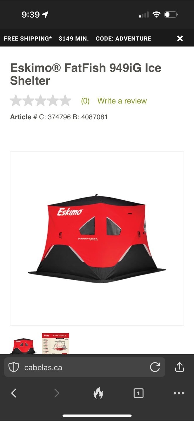 Eskimo Fatfish 949iG Ice Fishing Shelter - New in Box - photo 3