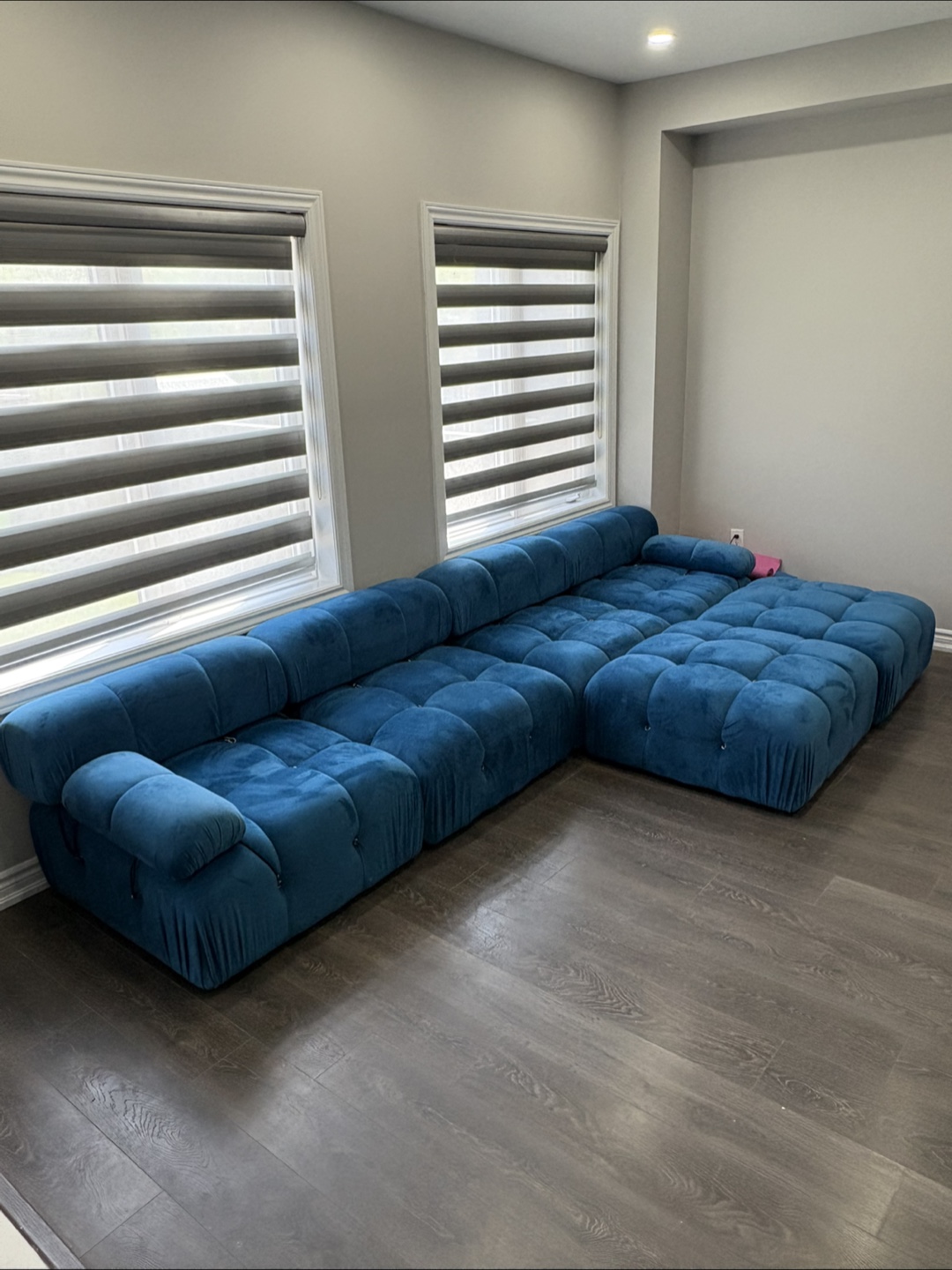 Modern Teal Modular Velvet Sectional Sofa – Great Deal! - photo 2
