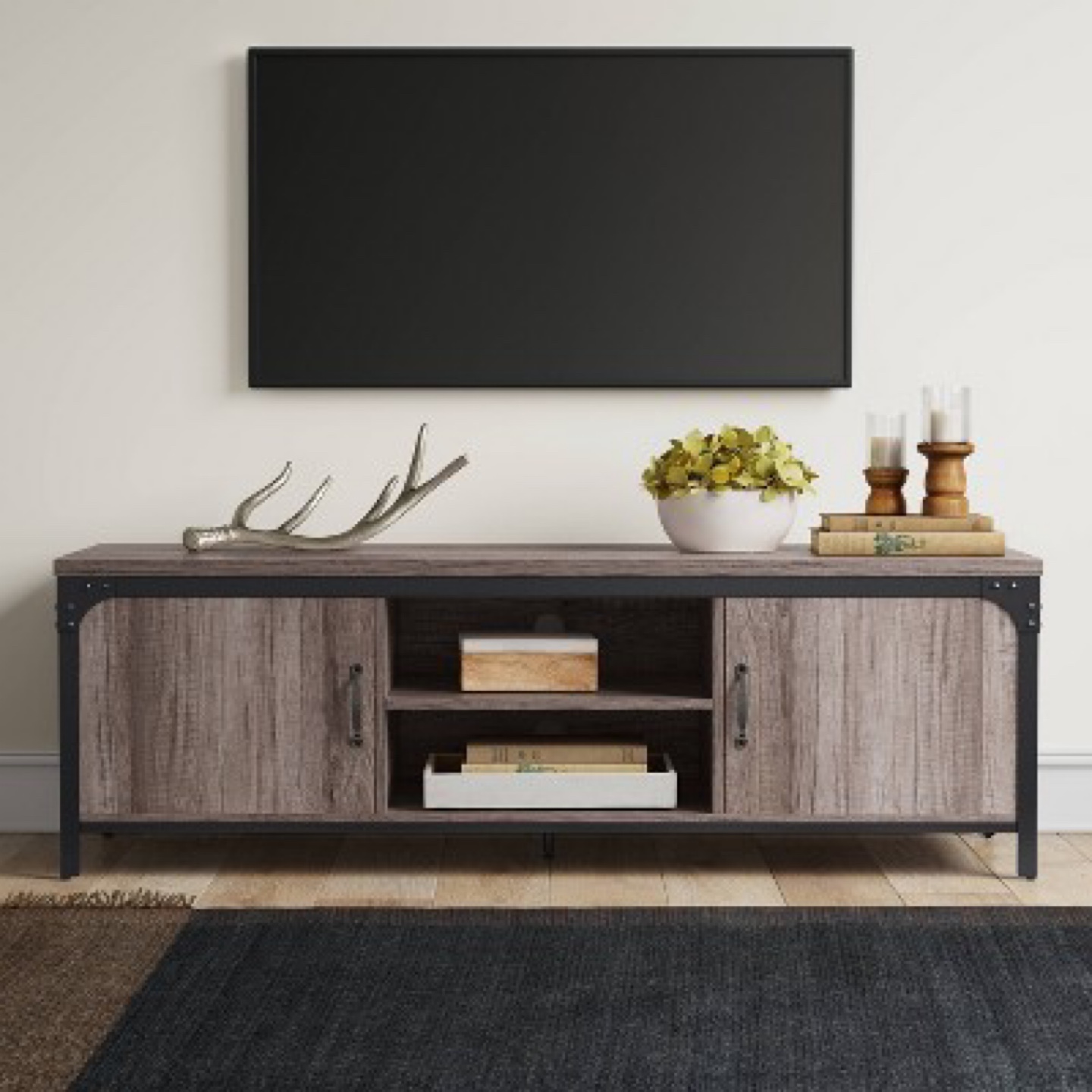 Jackman industrial wood tv stand - photo 2