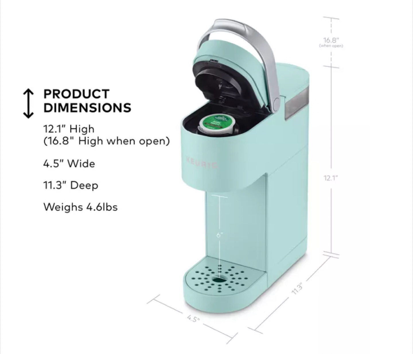 Keurig K-Cup Single Serve Coffee Maker - Mint Green