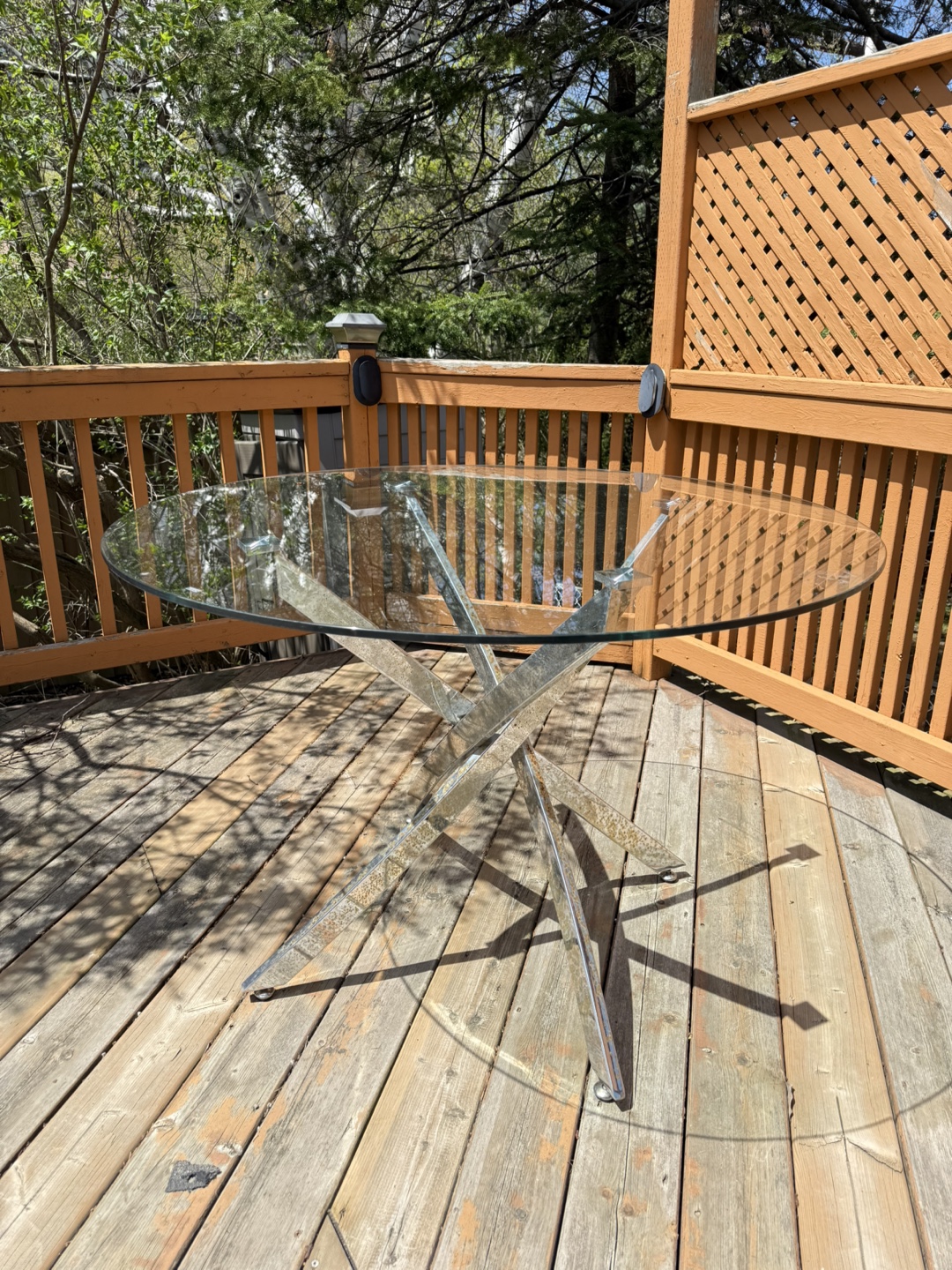 Glass and Chrome Dining Table - photo 2