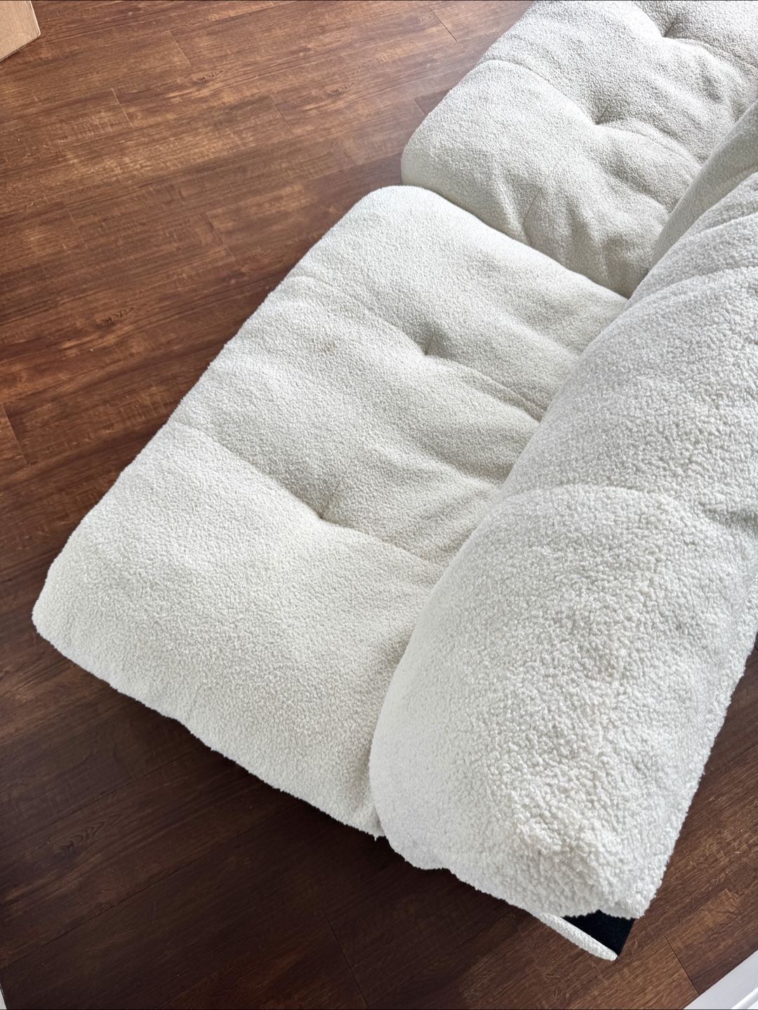 White Sherpa Futon Couch - photo 4