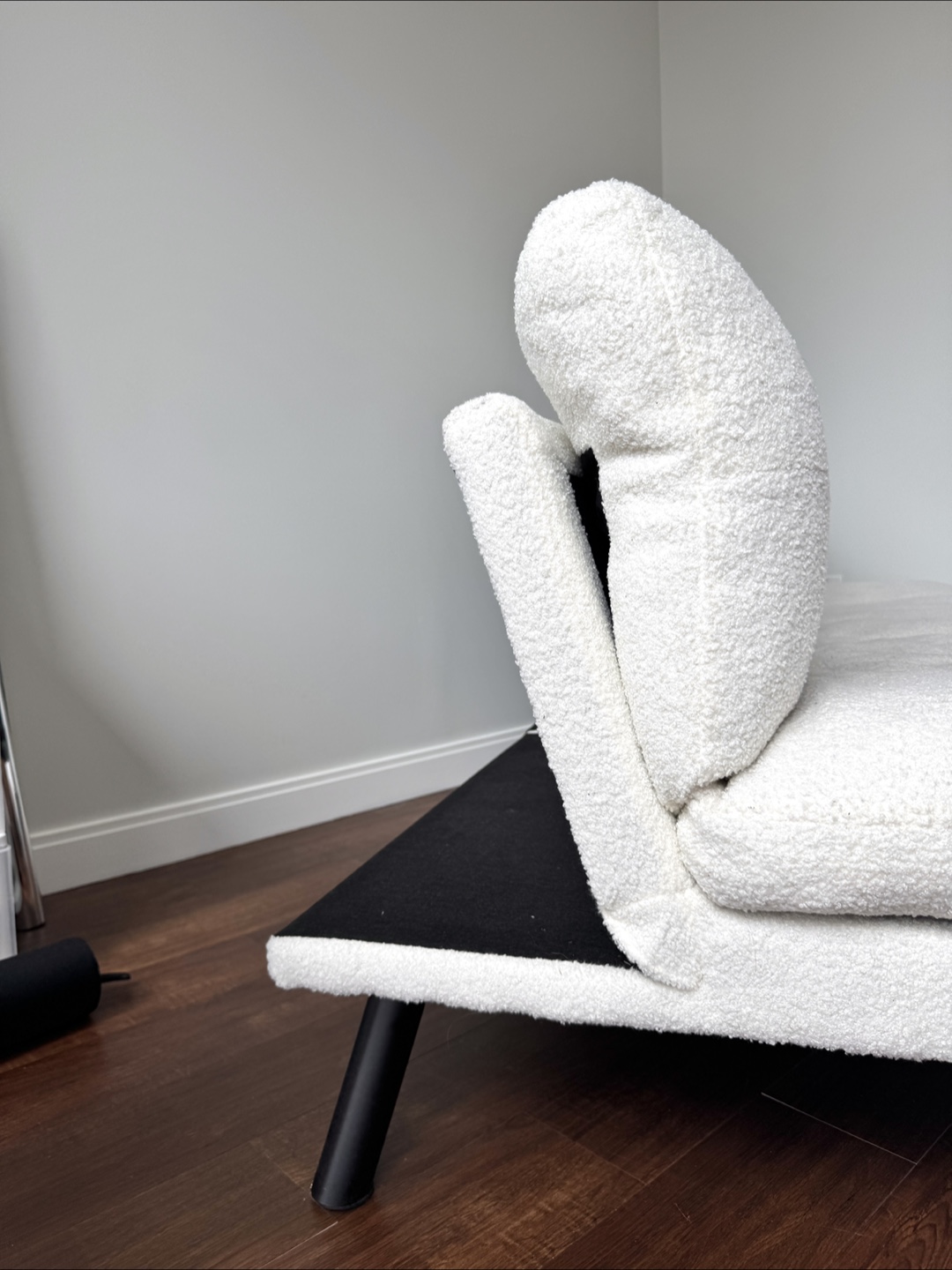 White Sherpa Futon Couch - photo 5